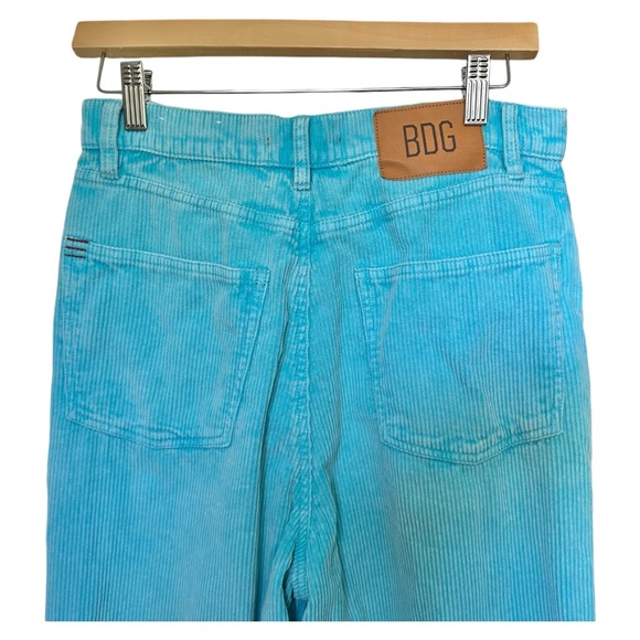 BDG High & Wide Corduroy Ankle Pants Turquoise Urban Outfitters Size 28 - Picture 7 of 15